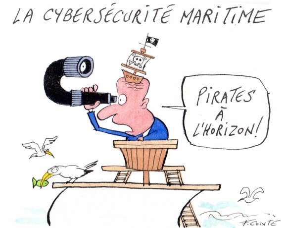 Dessin: La France s’organise pour renforcer la cybersécurité maritime
